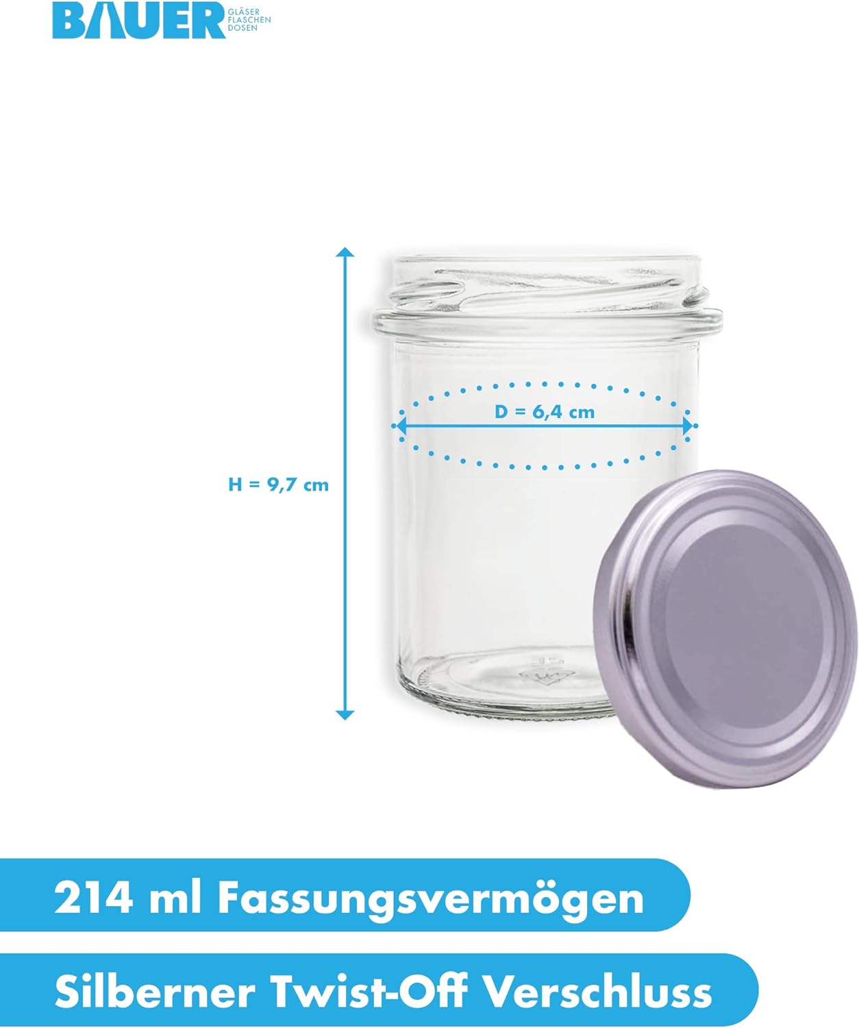 Sturzgläser, Silberne Deckel