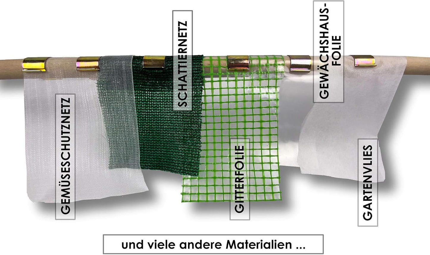 Gewächshausklammern-Set für Rundrohre, 15 mm, 15mm