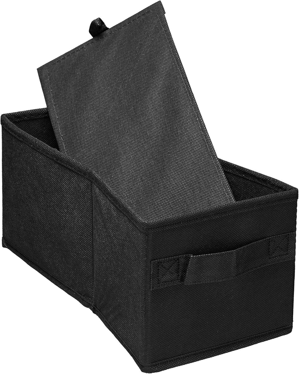 Hängeregal mit 6 Fächern und 2 Schubladen, Schwarz