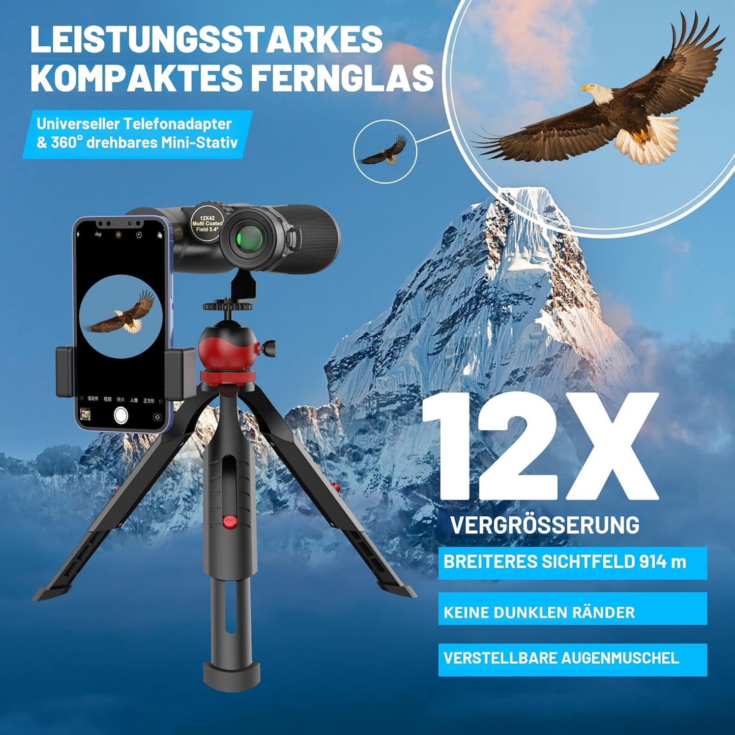 Fernglas mit Stativ
