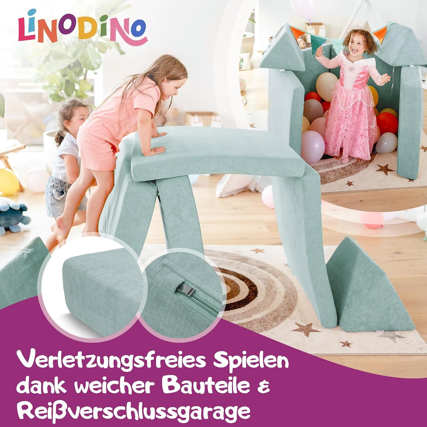 Spielsofa für Kinder, Eisblau