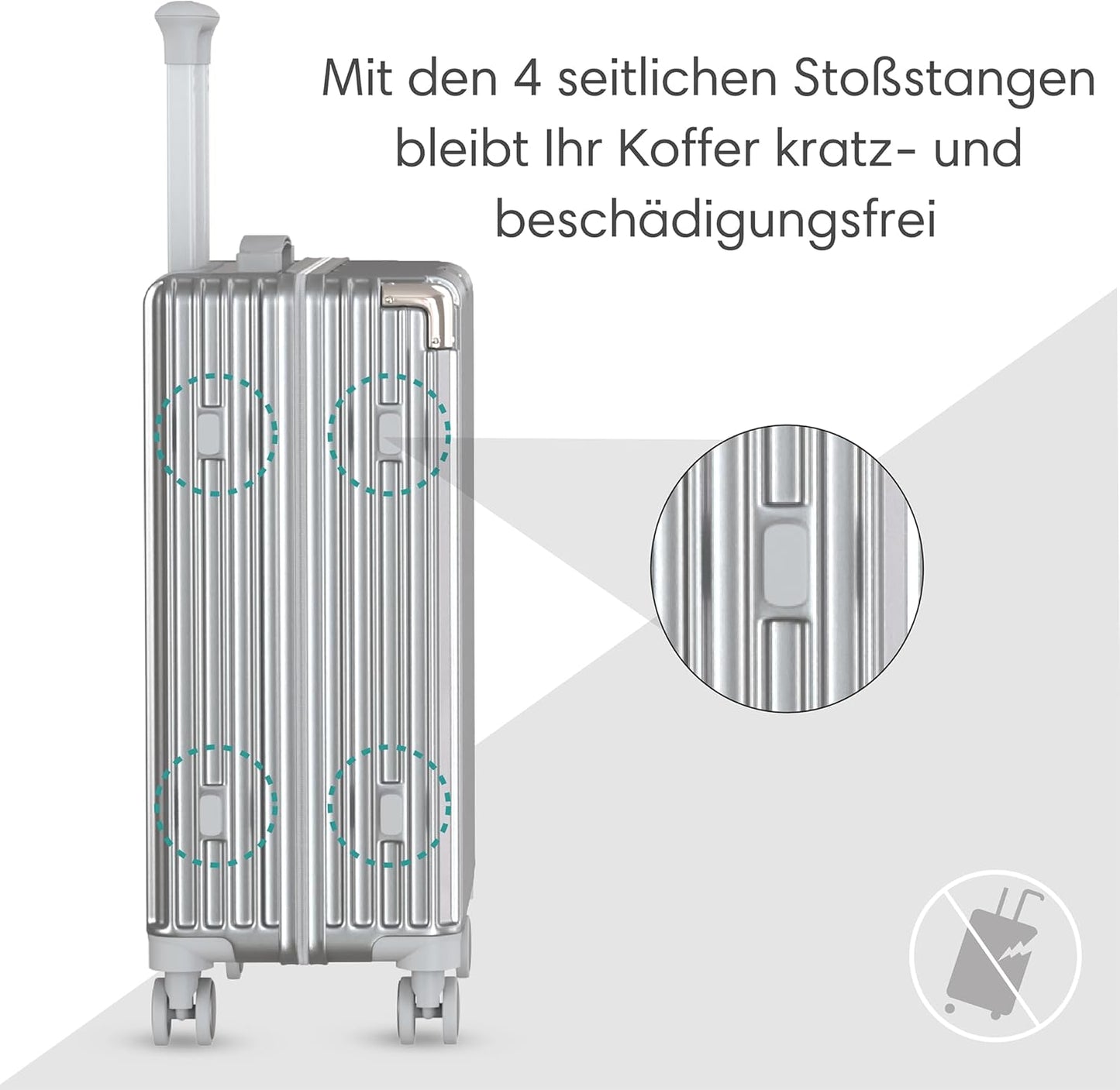 Hartschalenkoffer-Set mit TSA-Schloss (2-teilig), M/L