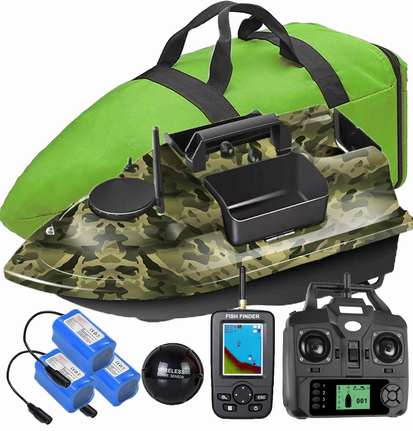 GPS Köderboot Bait Boat 4 mit 3 Katapultbuchten, Bait Boat 4