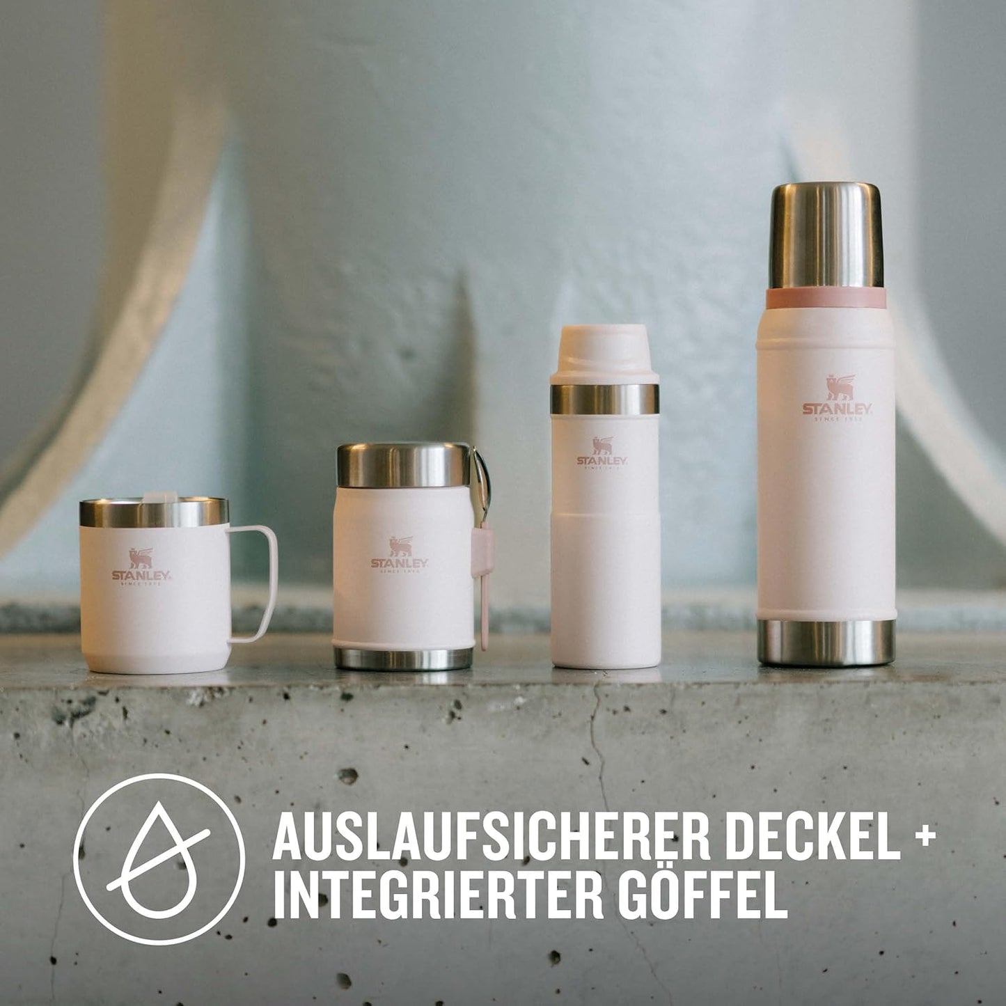 Edelstahl Thermobehälter für Essen (400 ml), Rose Quartz