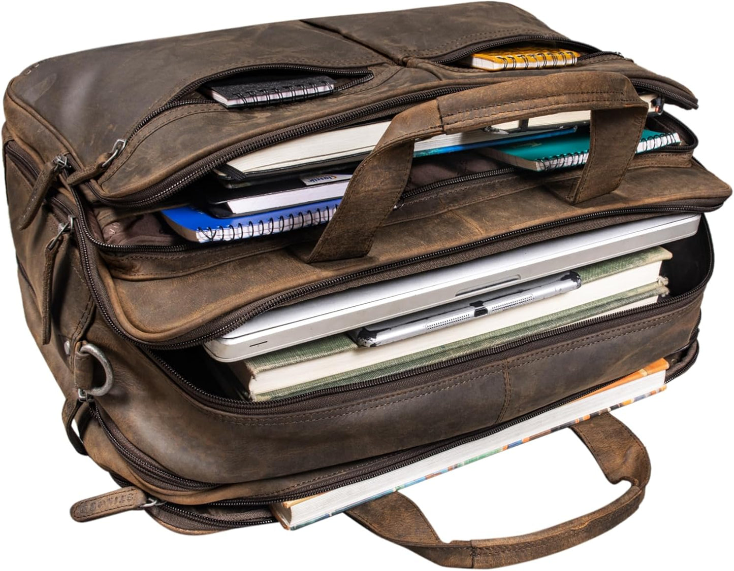 Gigantus Aktentasche mit Laptopfach, Colorado - Braun
