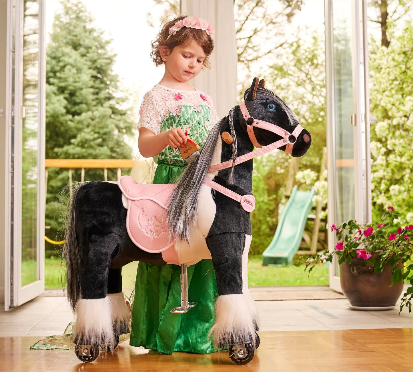 Reitpferd mit Rollen für Kinder (3-6 Jahre), Domino S (3-6 Jahre)