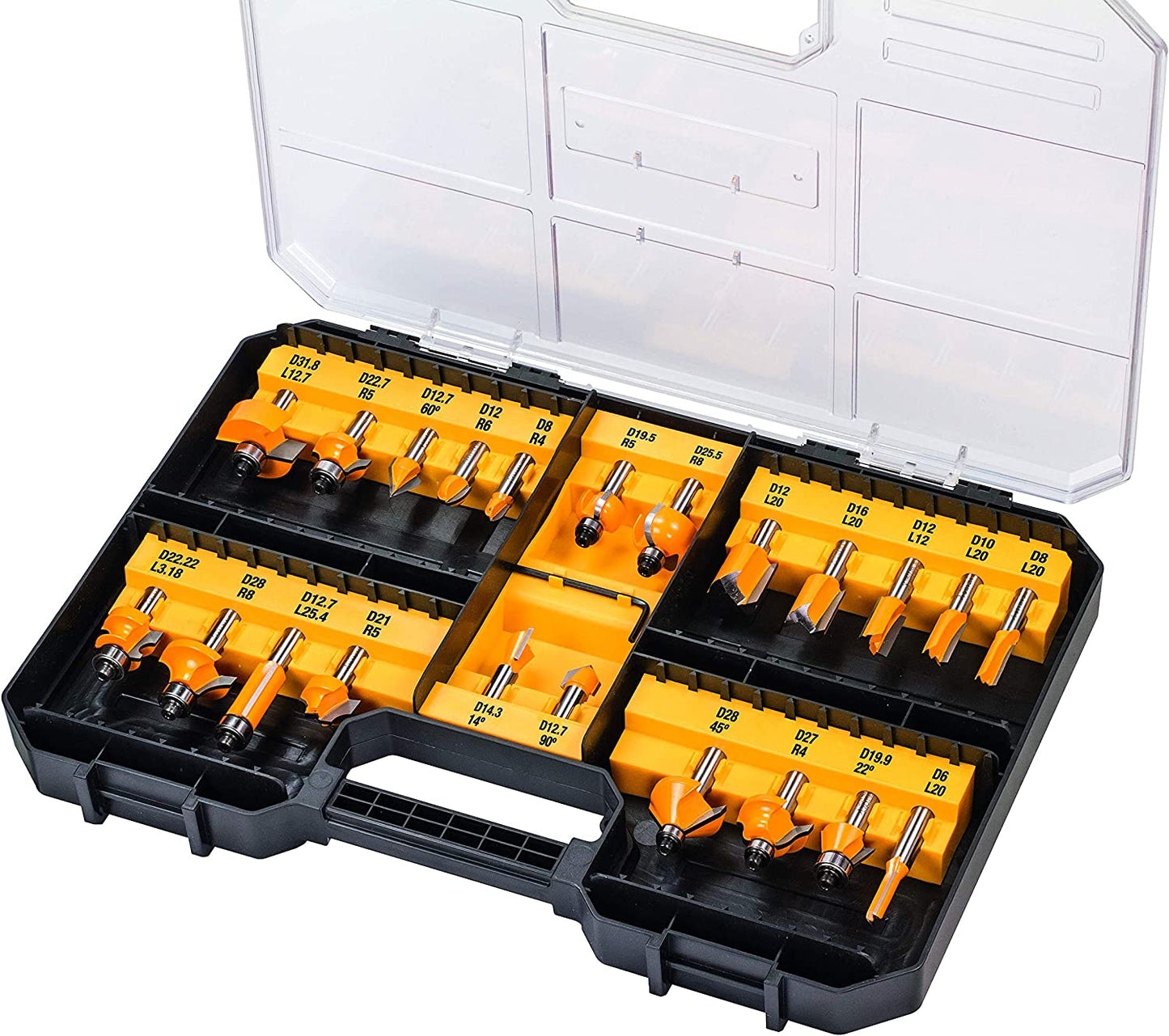 Fräser-Set DT90017, 22-teilig, Einzigartig