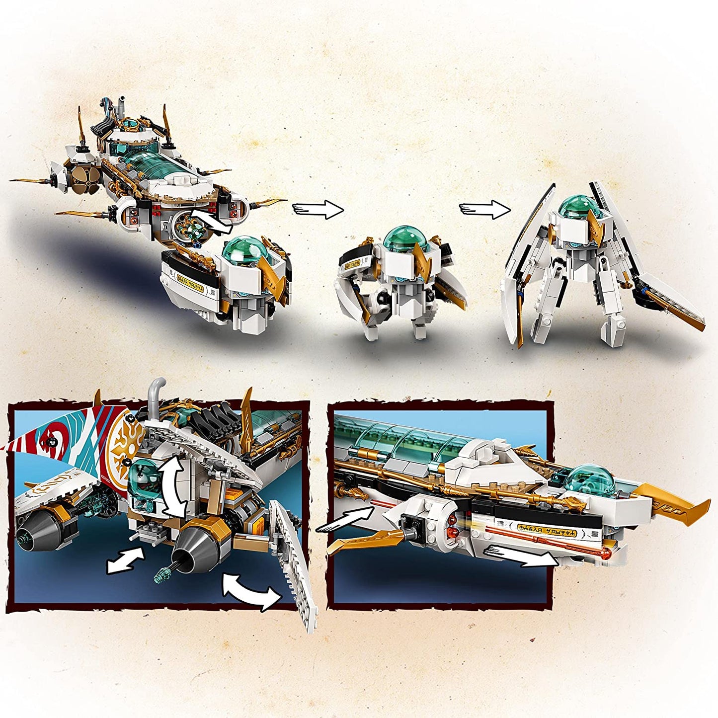 71756 Ninjago Wassersegler, Konstruktionsspielzeug, Standard Verpackung Single