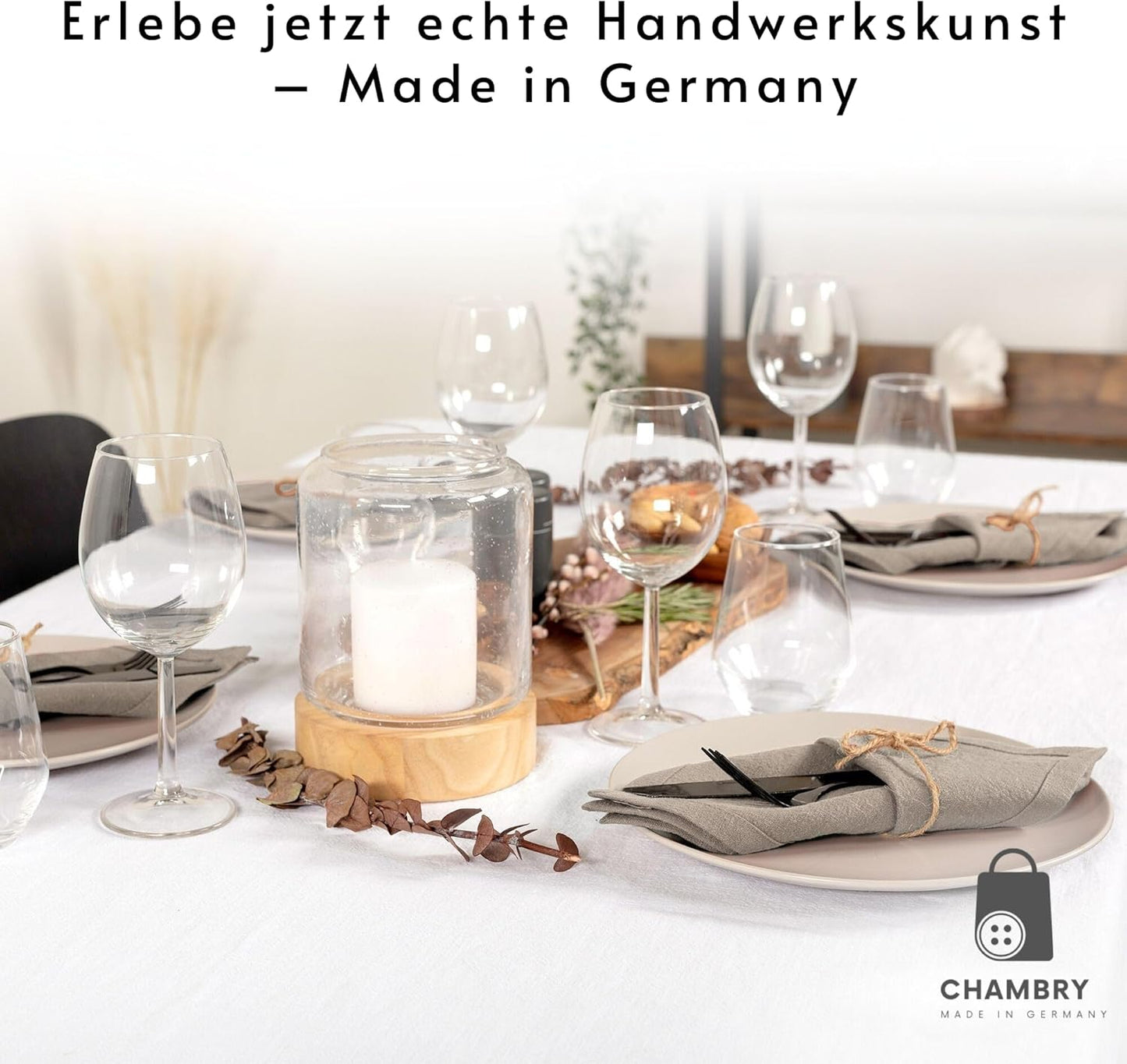 6er-Set Leinen-Stoffserviette, Sand