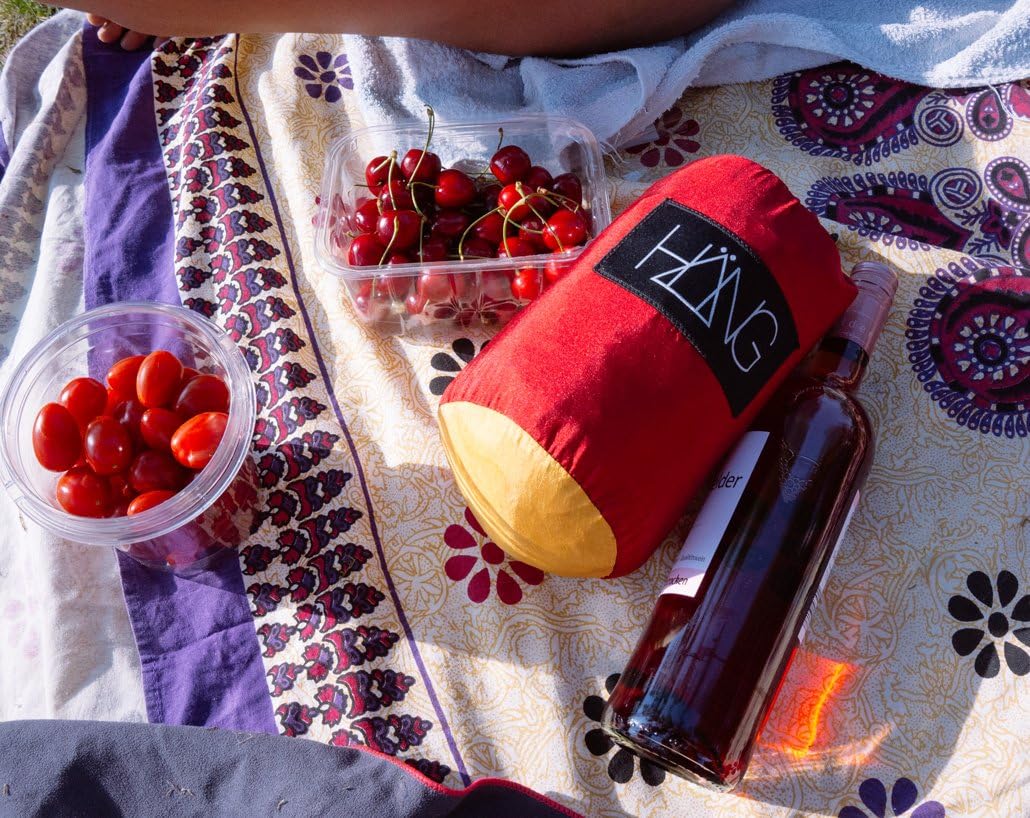 Camping Hängematte für 2 Personen, Bordeaux & Gold