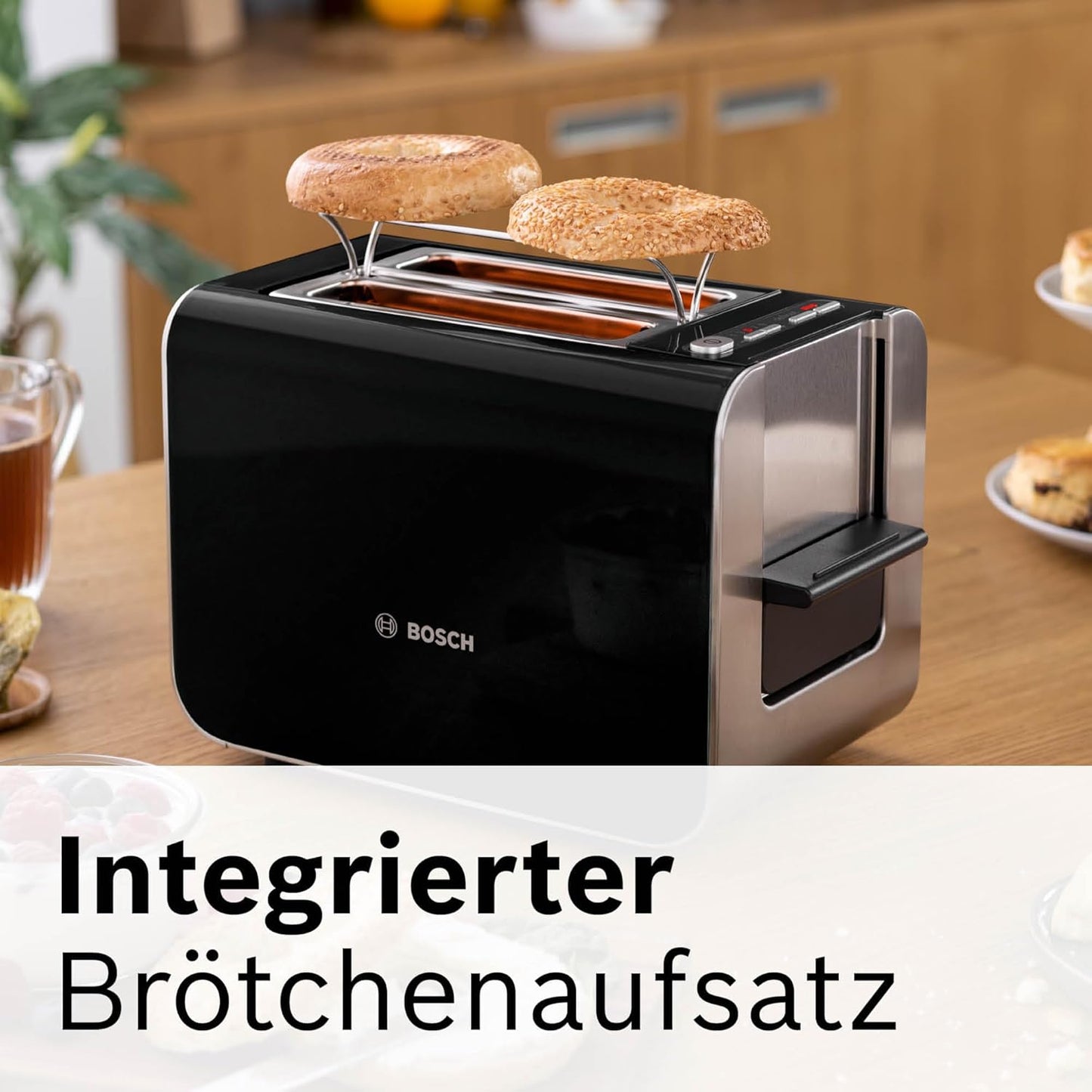 Compact toaster, Styline, Black, TAT8613N