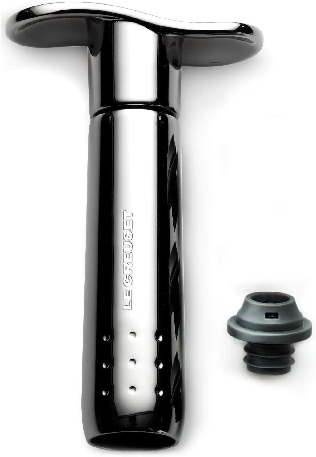 Weinpumpen-Set WA 137 mit 3 Verschlüssen, Schwarz Nickel