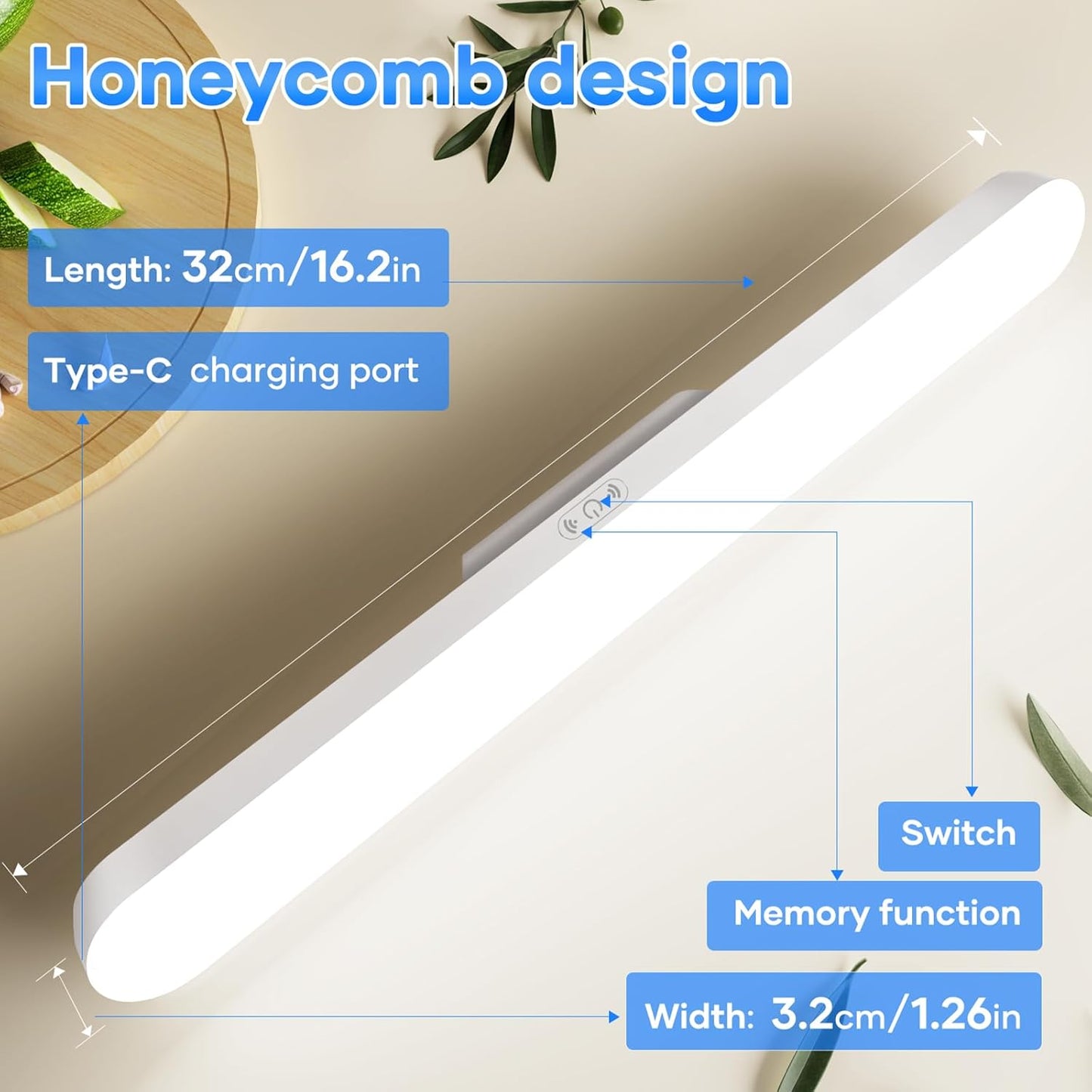 LED Unterbauleuchte mit Akku, dimmbar, abnehmbar
