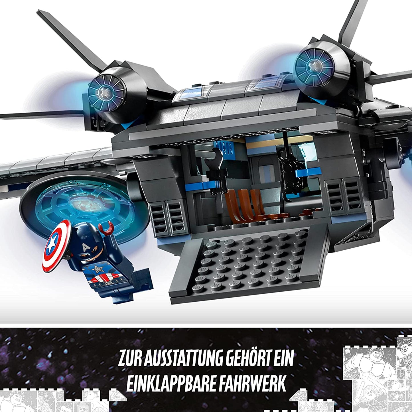 76248 Marvel Der Quinjet der Avengers, Konstruktionsspielzeug, Single