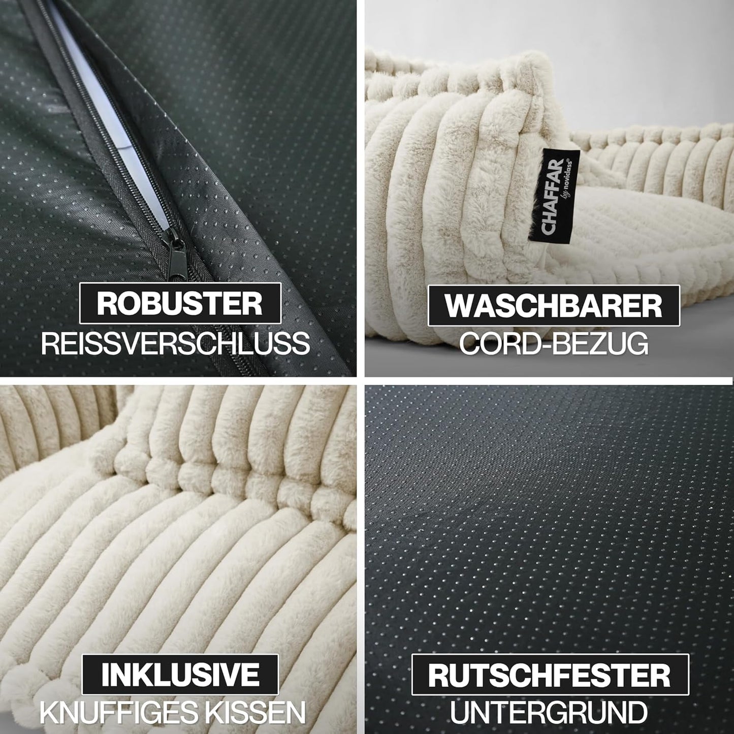 Katzen- und Hundesofa, Creme M (80cm)