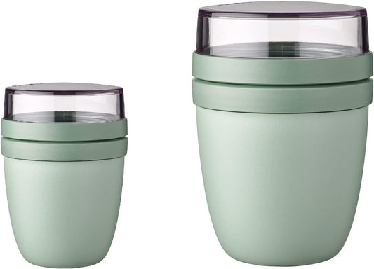 Ellipse Lunchpot mini + regular, 01. Nordic Sage|Lunchpot Duo Pack