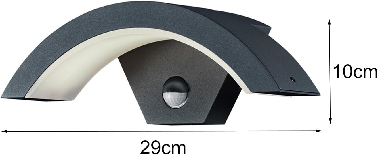 LED Wandleuchte Ohio mit Bewegungsmelder, Anthrazit