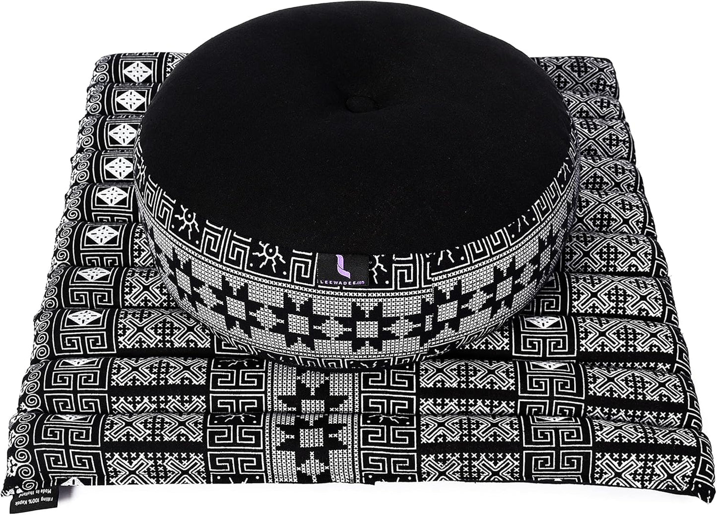 Meditationsset aus Zafu-Kissen und Zabuton-Matte, Cbt4 - Schwarz