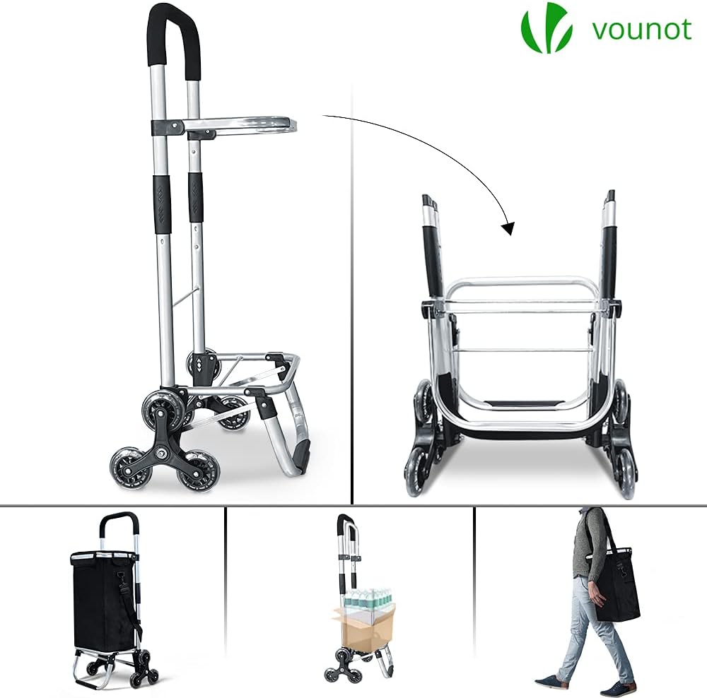 Klappbarer Einkaufstrolley, Schwarz 58L