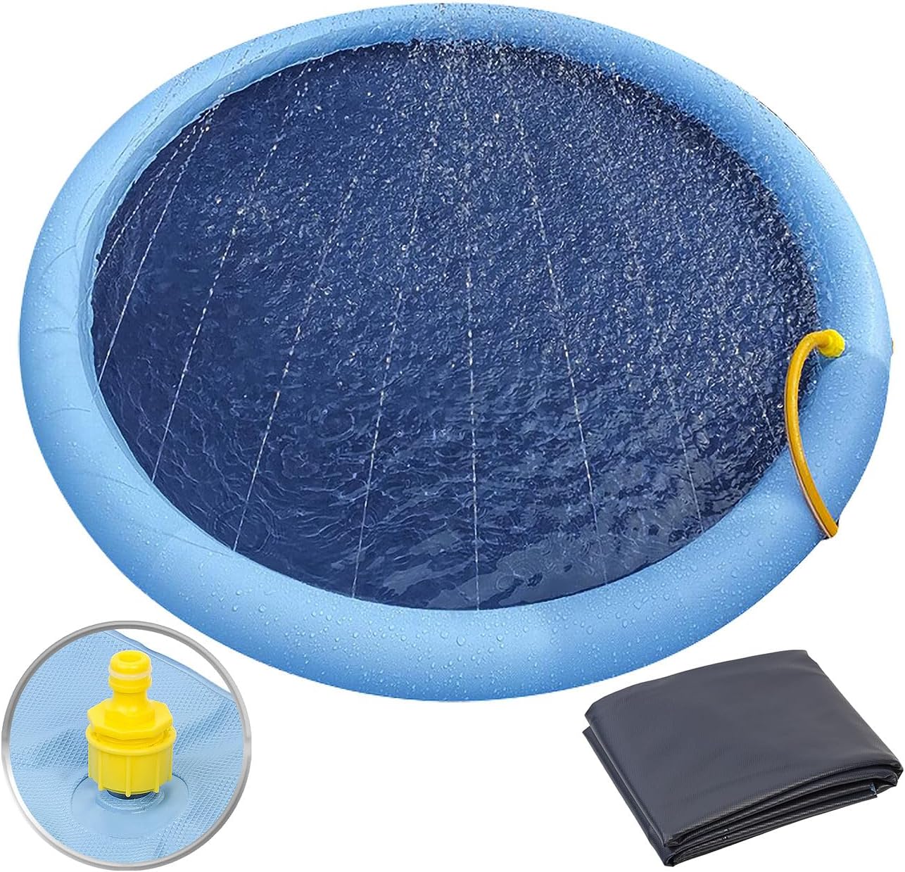 Sprinklerpool Wasserspielmatte 2er-Set für Kinder & Hunde