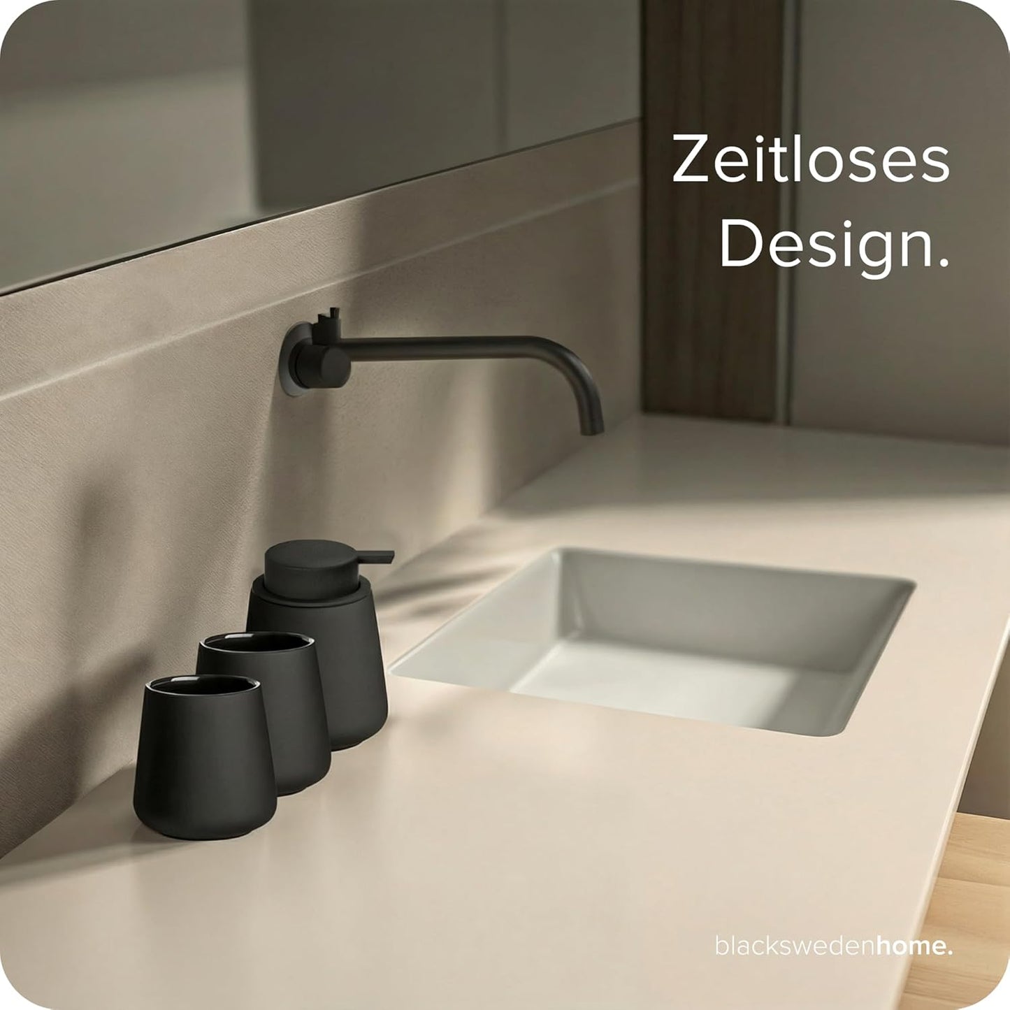 Badezimmer-Set, Schwarz