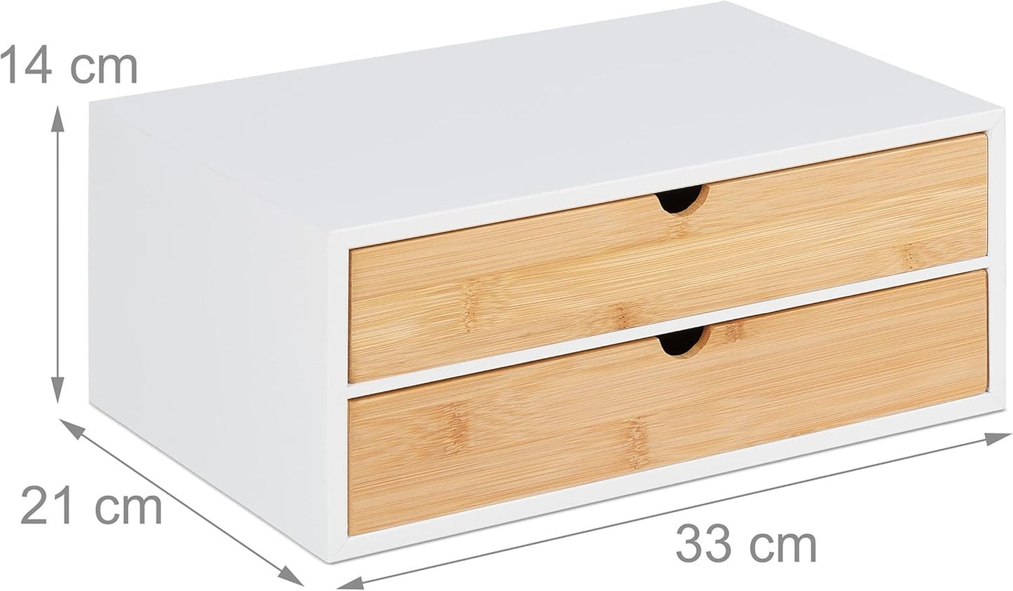 Schubladenbox Mini-Kommode mit 2 Schubladen