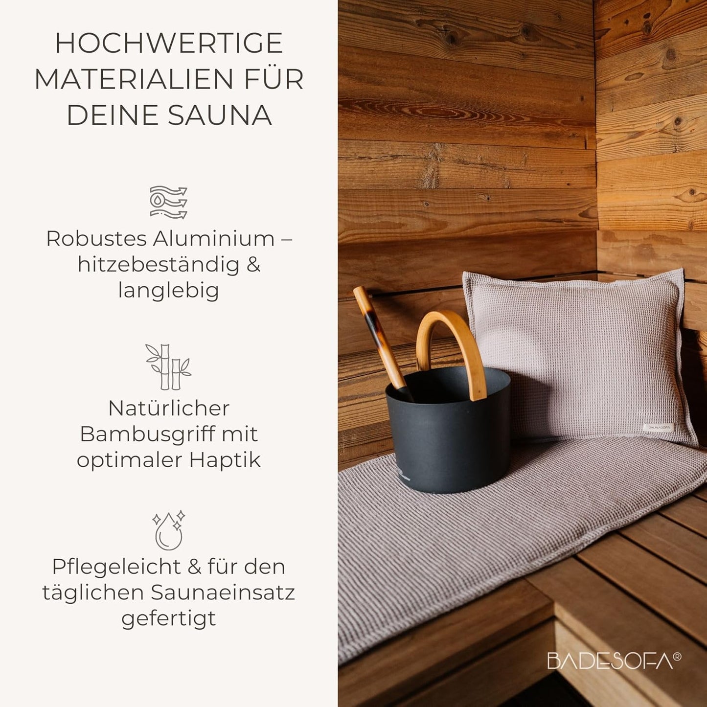 Sauna-Eimer Set, Saunaeimer-Set
