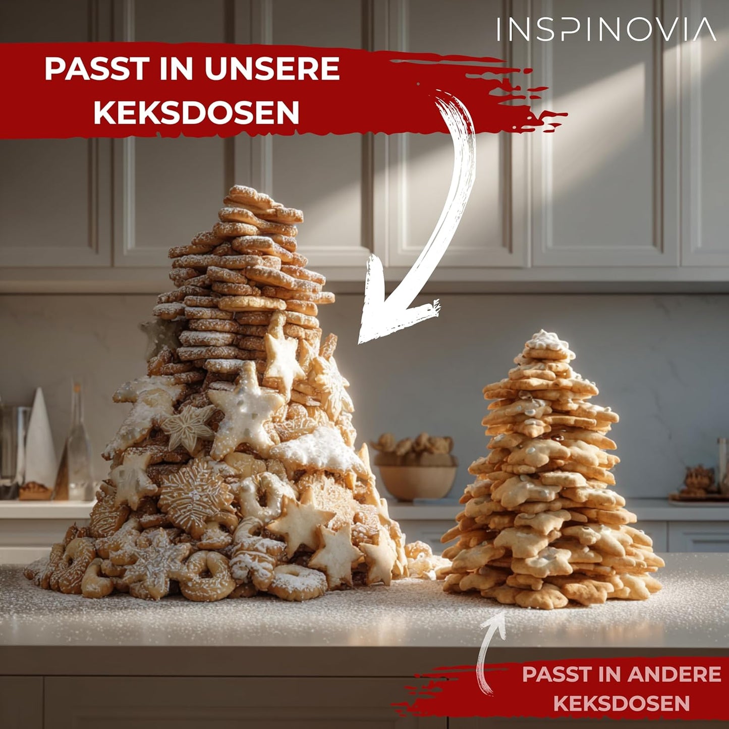 4er-Set Keksdosen für Weihnachtsplätzchen, Schneemann