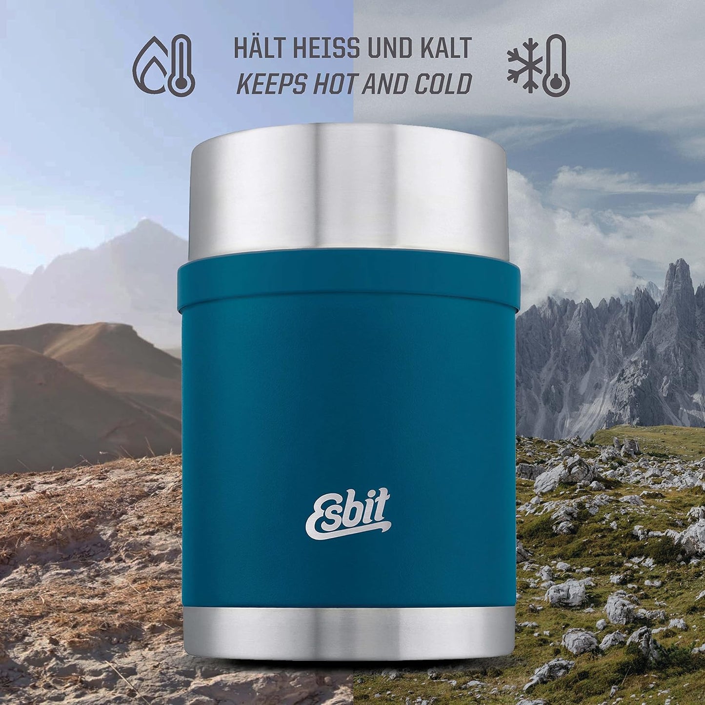 Thermobehälter Sculptor, Polar Blue 1000 ml Ohne Manschette