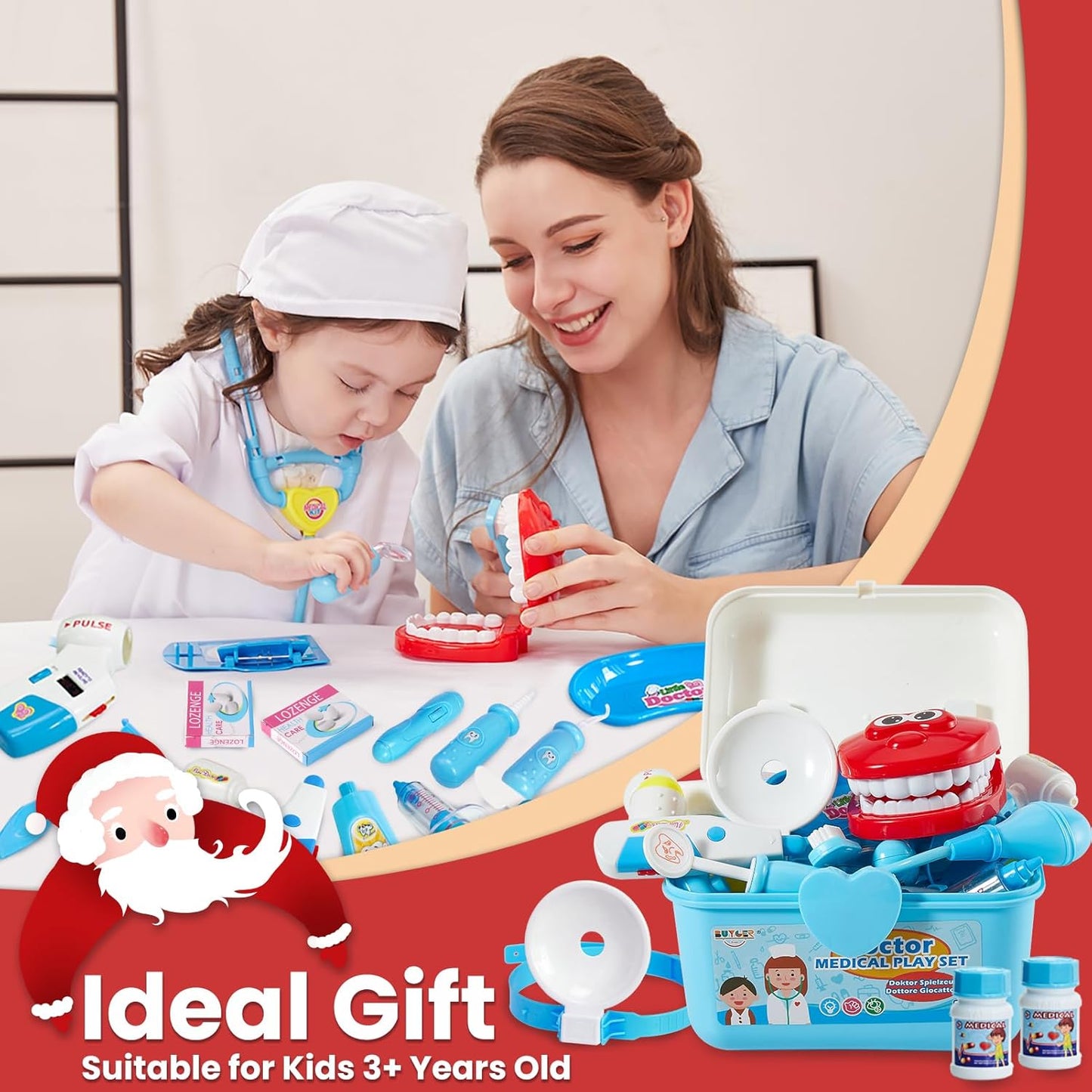 Arztkoffer Kinder mit Zubehör, Blau