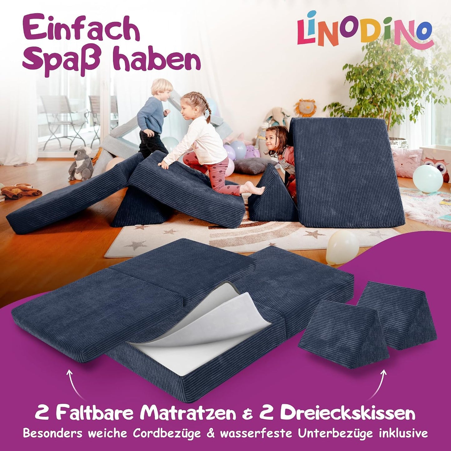 Spielsofa für Kinder, Weltraumblau