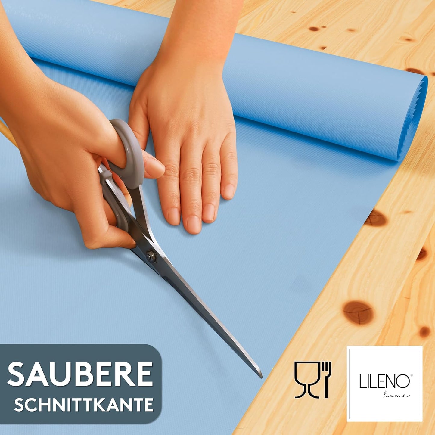 Abwaschbare Tischdeckenrolle, 2500 x 110 cm (Rechteckig) Hellblau