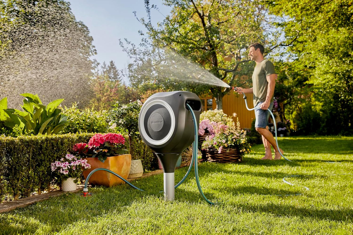 Garten-Schlauchbox RollUp M mit 20 m Schlauch, 2025 20m no nozzle