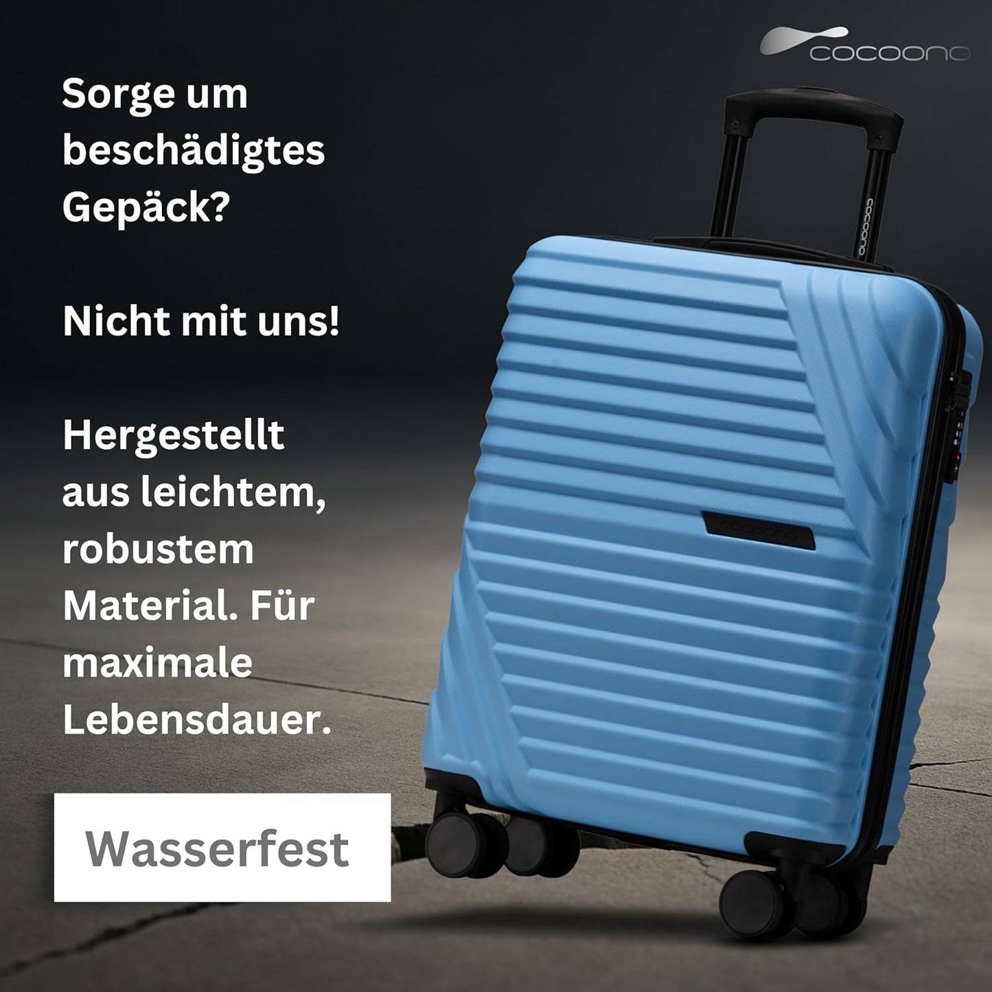 Handgepäckkoffer mit TSA-Schloss, Blau M
