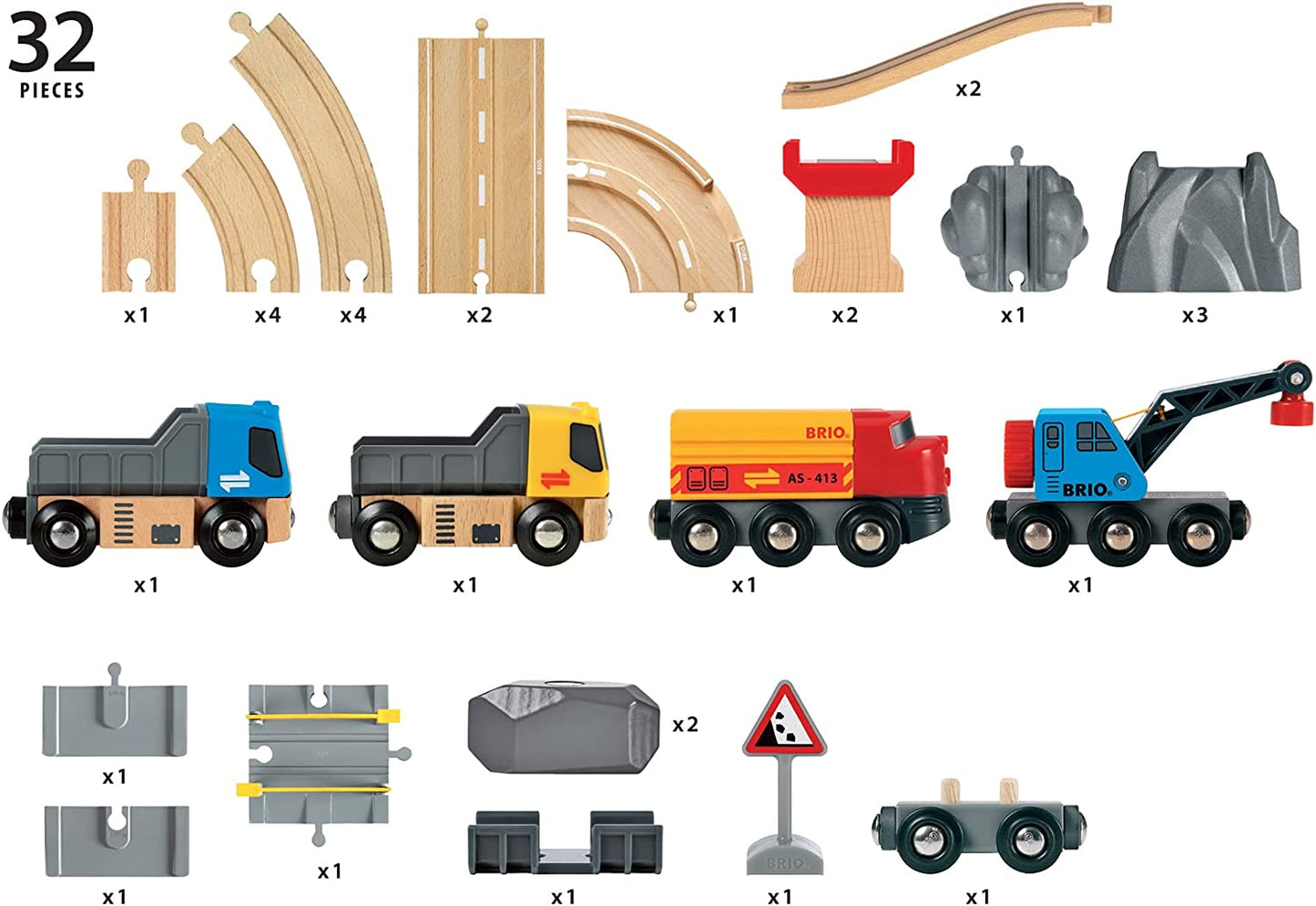 World Strassen & Schienen Steinverlade Set, Bahn, Single