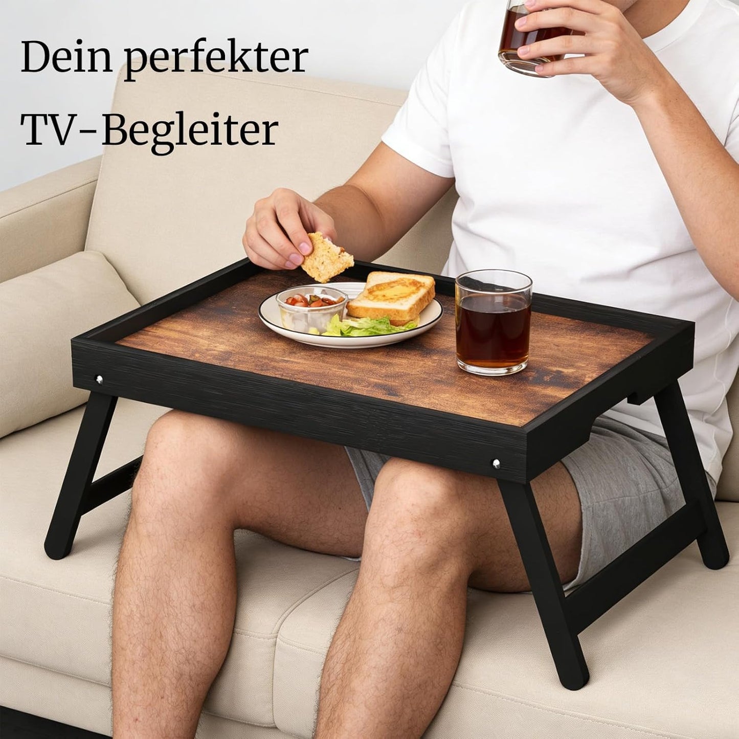 Klappbare Frühstückstabletts im 2er-Pack