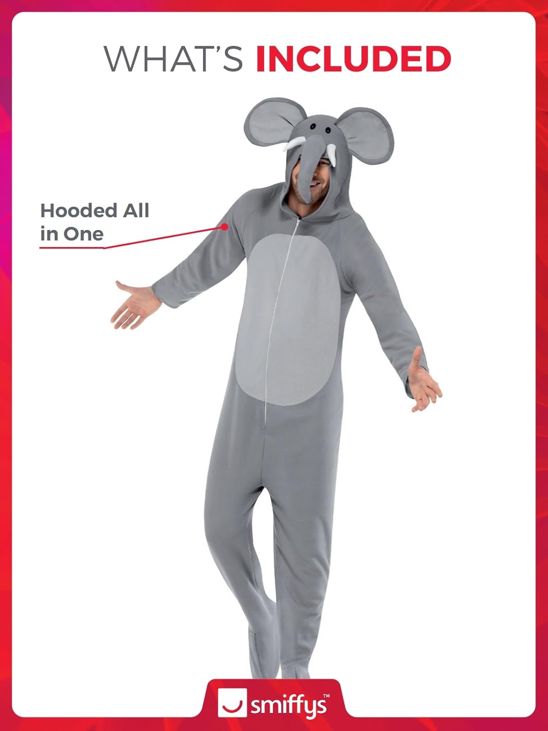 Smiffys Elefant Kostüm, M