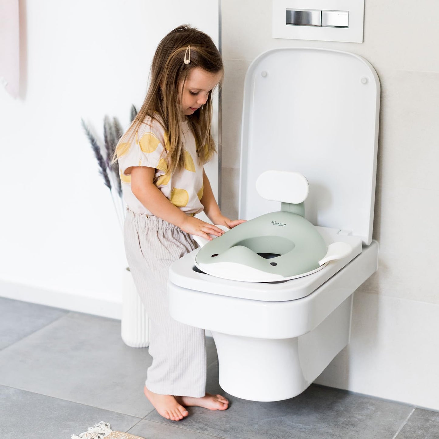 Toilettenaufsatz Wal-Design, Pistazie