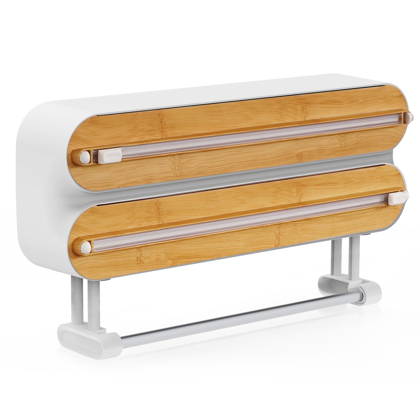 Magnetischer Folien- und Wandrollenhalter Küche, Bambusfarbe