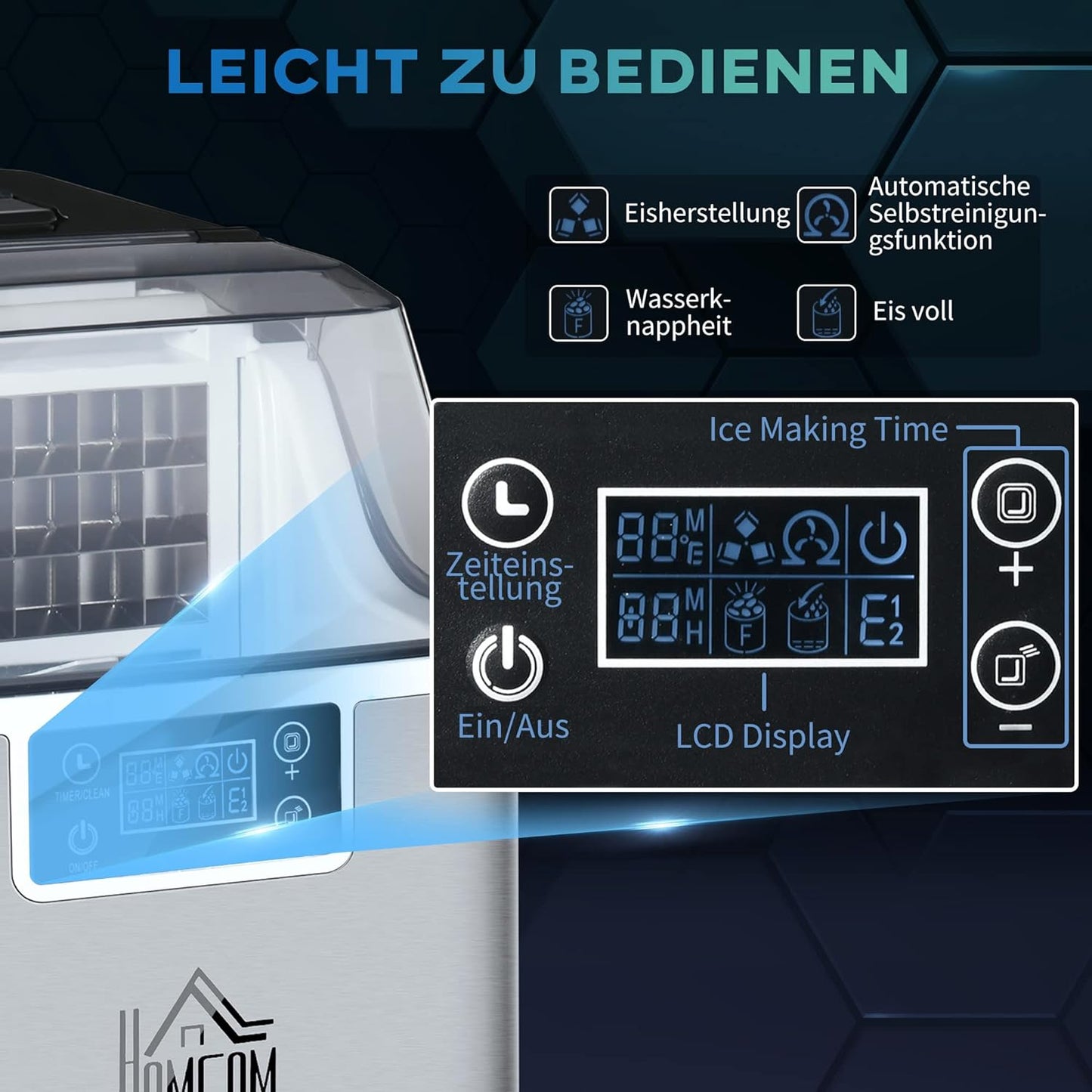 Eiswürfelmaschine, Silber
