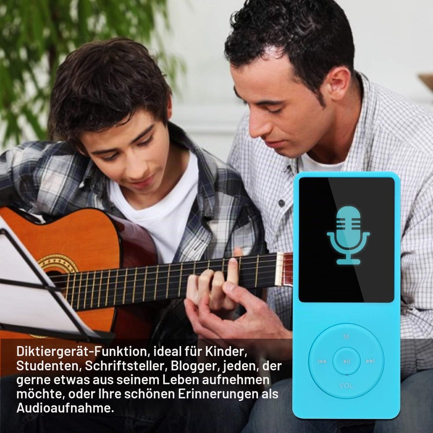 Tragbarer MP3-Player, 8G, Hellblau