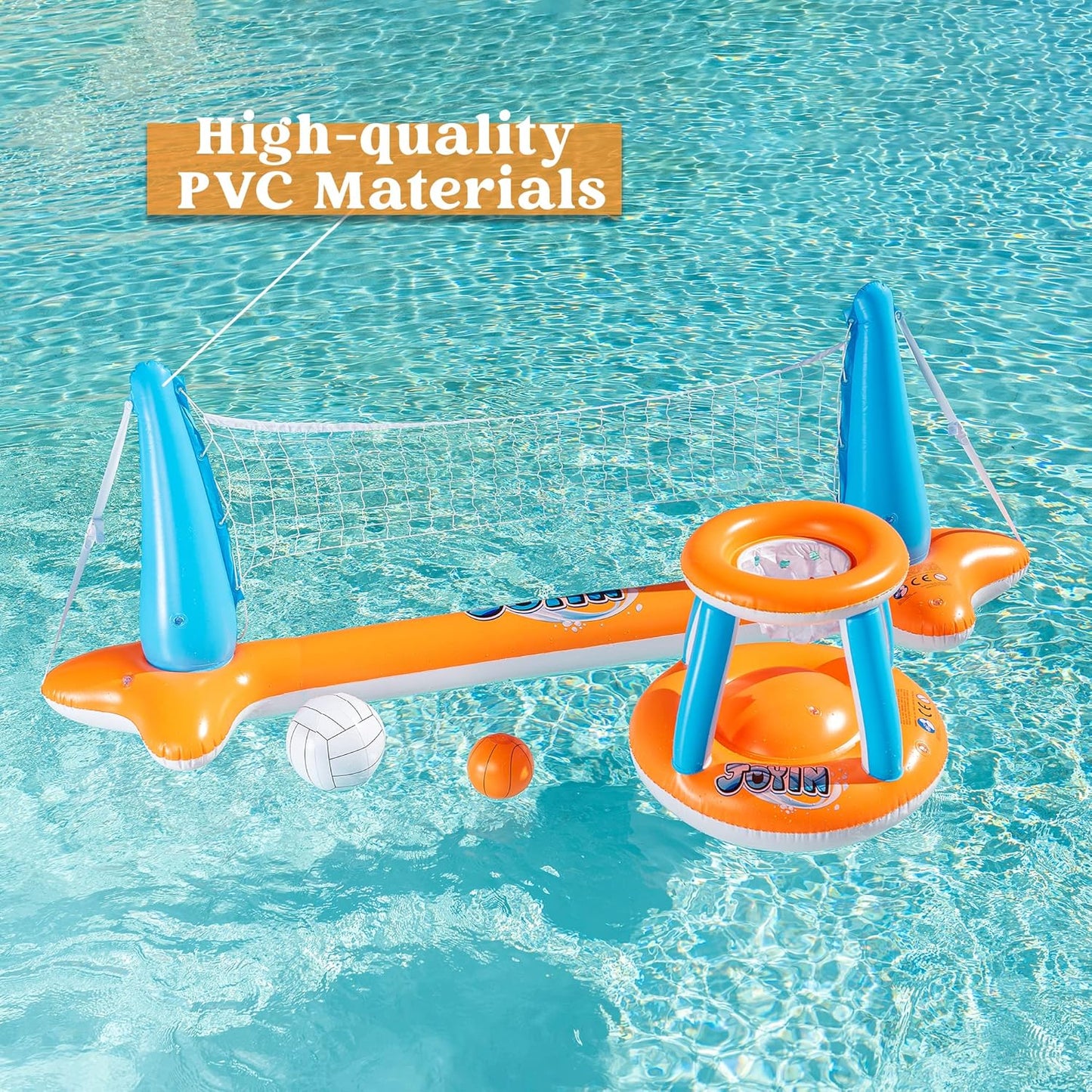 Aufblasbares Volleyball & Basketball Set, Orange