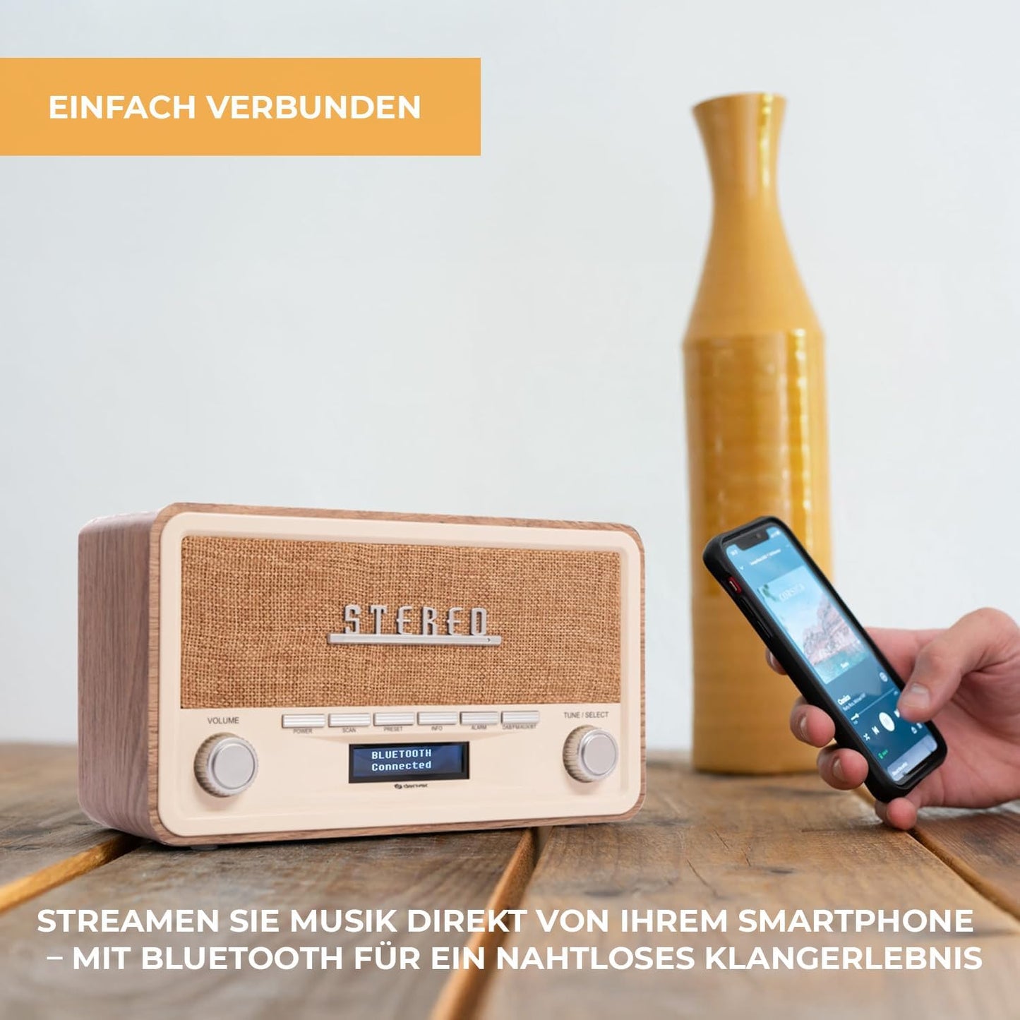 DAB-18 Retro DAB Digitalradio mit Bluetooth
