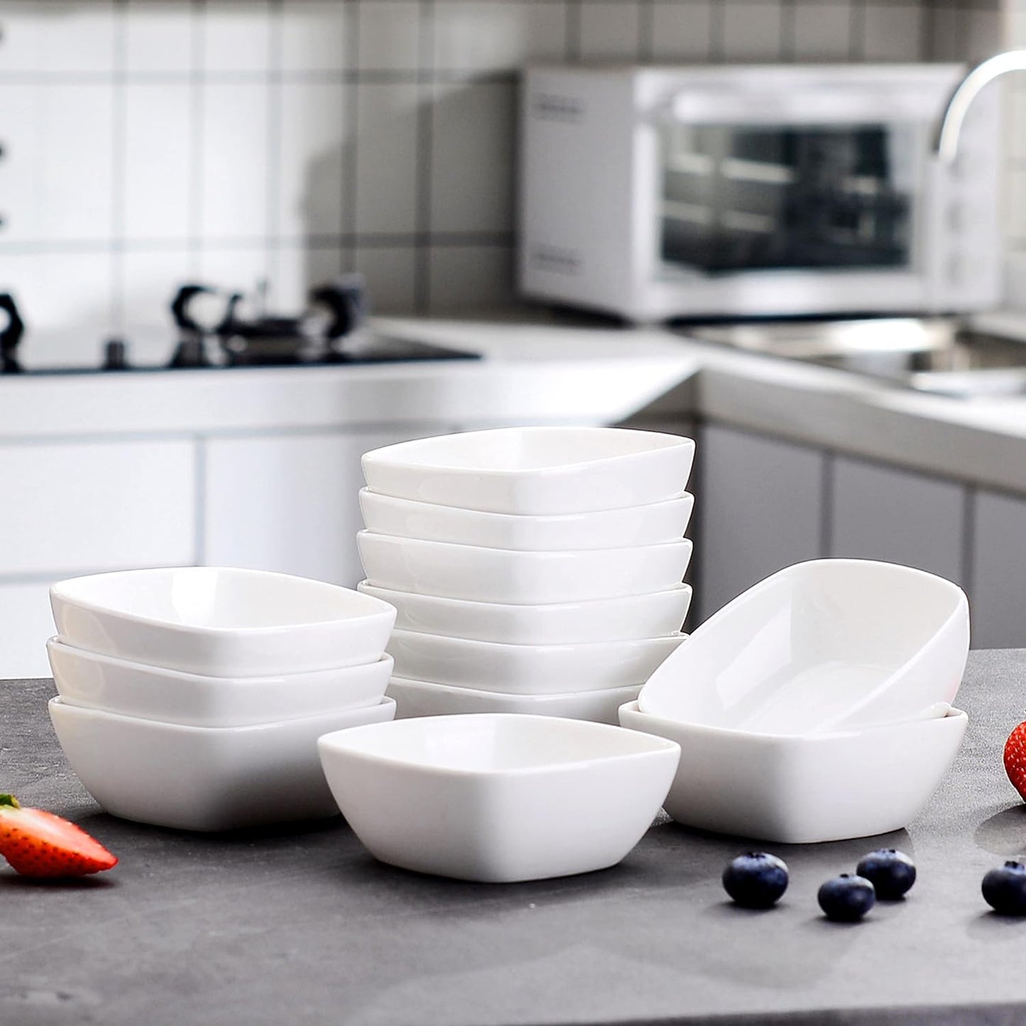 12-teiliges Mini-Dessertschalen-Set Serie Ramekin.Dish, 170 ml Weiss