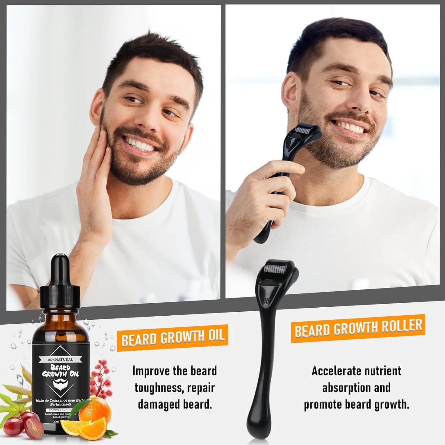 11 in 1 Bartpflege Set, Schwarz-01