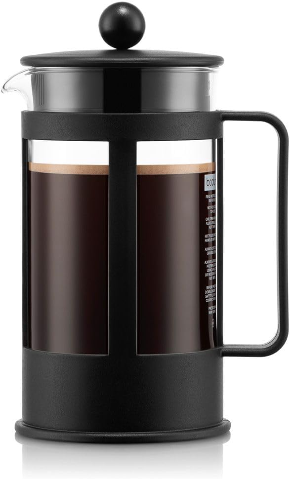 Kenya Kaffeebereiter - Manuelle French Press, 8 Cup, Schwarz