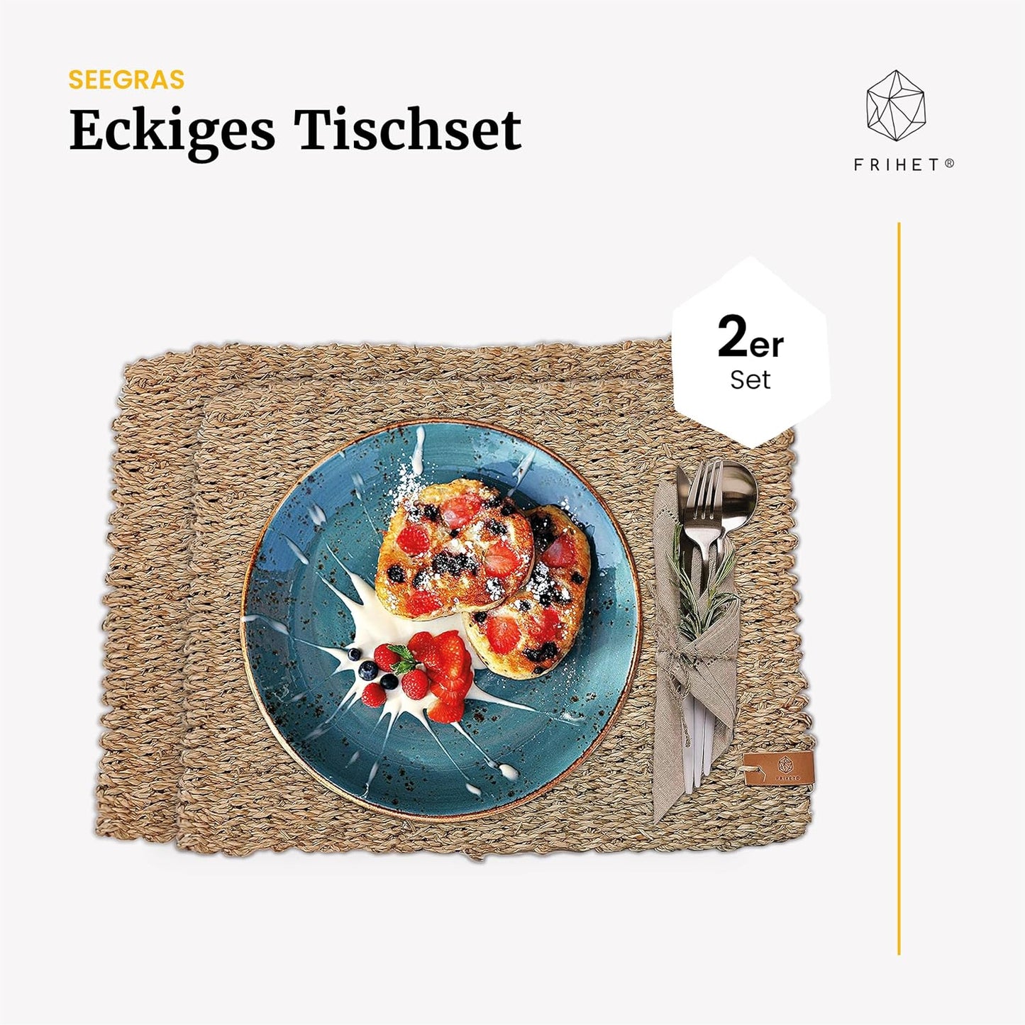 Tischset aus Seegras, 2 40x30cm