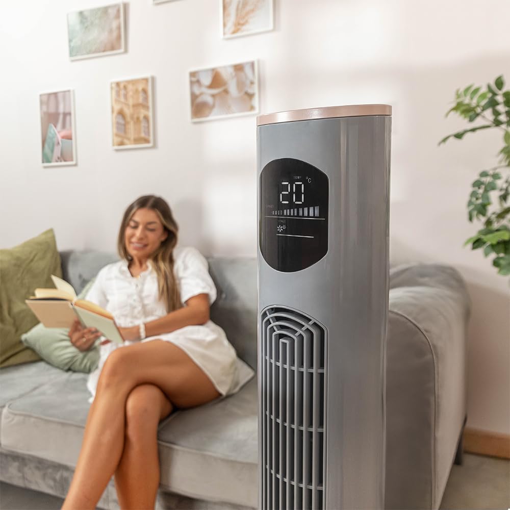 Turmventilator EnergySilence 9090 Skyline Smart, Höhe 46" Schwarz