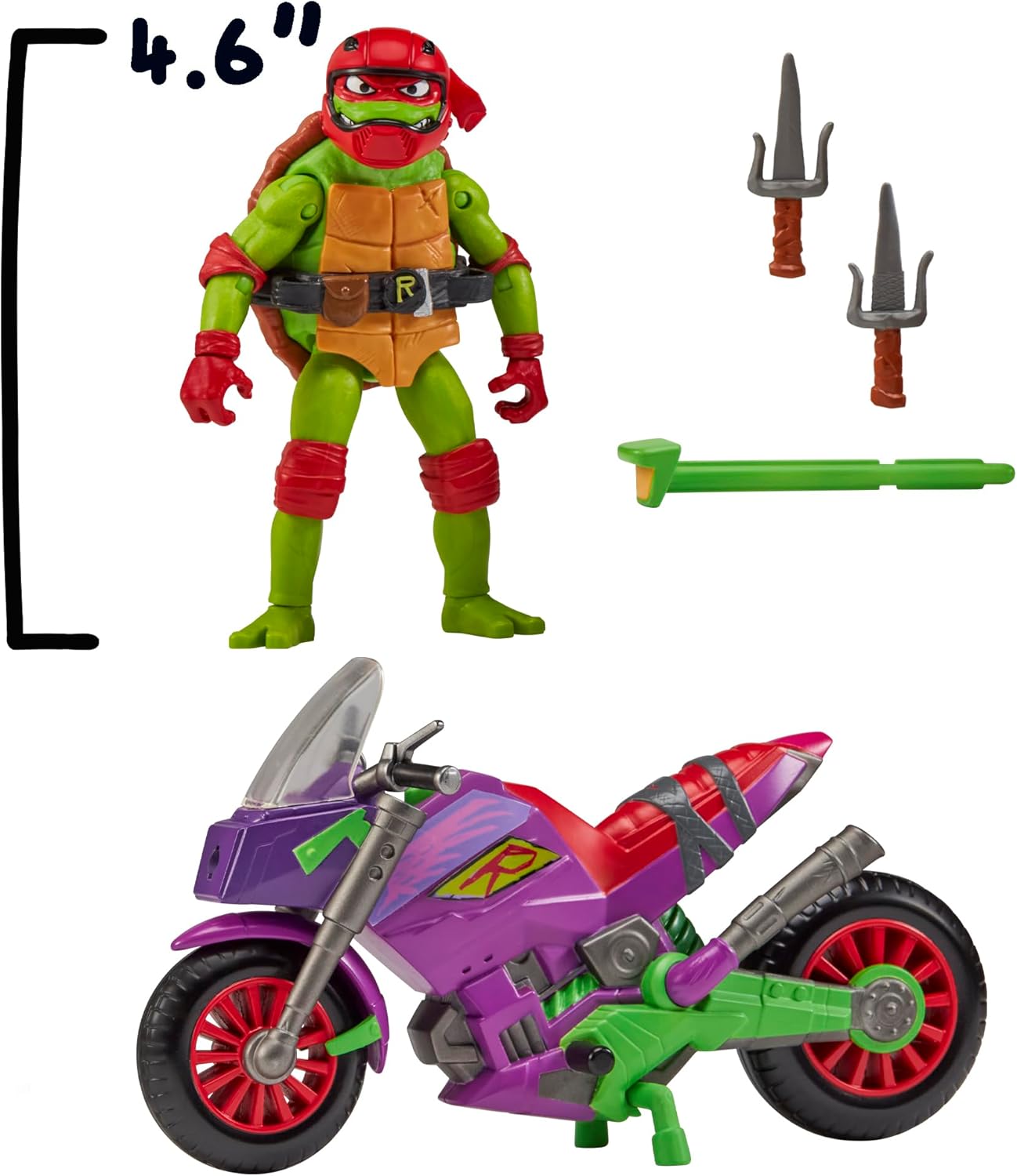 Fahrzeug mit Figur: Lila Drachen-Cycle mit Raph, Lila Drachen-Cycle mit Raph