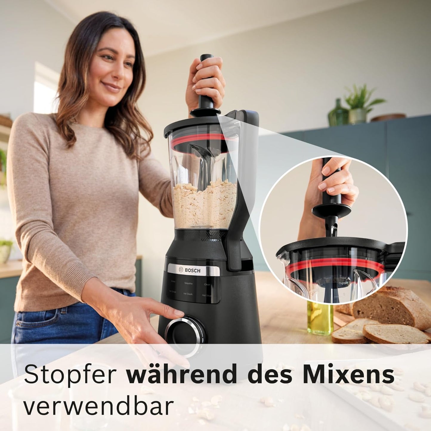 Hochleistungsmixer MMB6652B mit Suppenprogramm und 45.000 U-min, Schwarz 1800 W